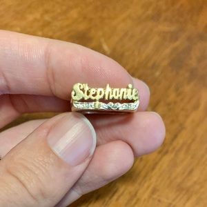 Gold Name Ring